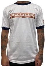 VISION STREET WEAR Shirt Adult Mens Supertrick Ringer Logo Vintage Skate T-Shirt