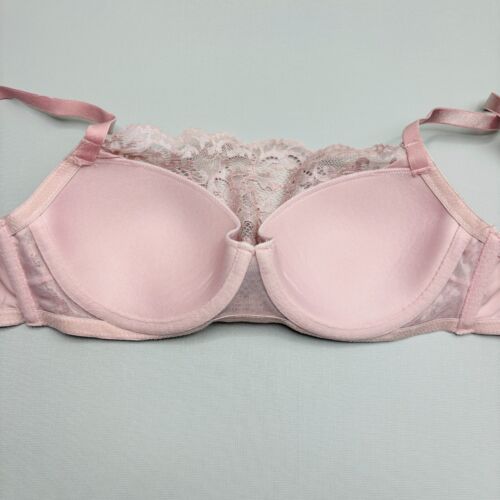 Soma Cami Bra 34B Underwire Pink Lace Padded Cup Adjustable Strap - Picture 5 of 6