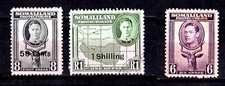 Somaliland, 1938. 6 Annas. 1s on 1 Rupee map, 50c on 8A SG#96, 130, 132 NG, MH