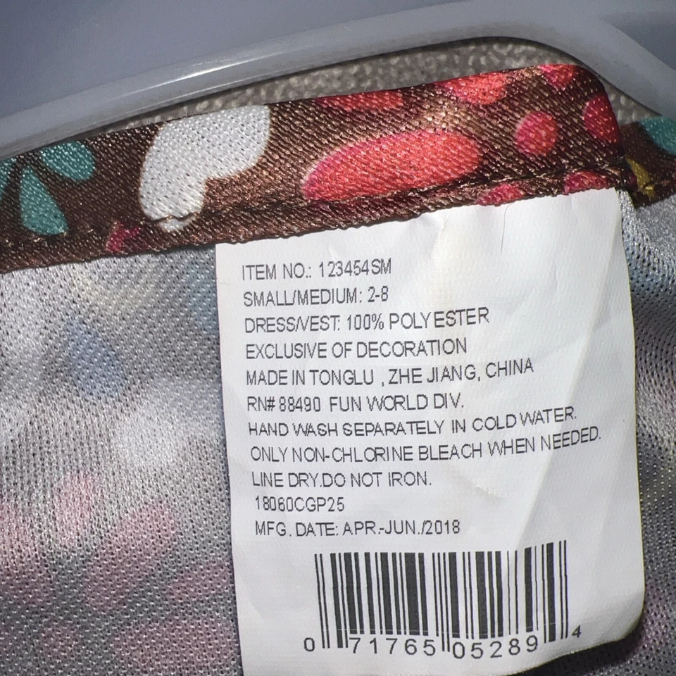 Ladies Sz S/m Hippie Halloween Dress W/attached Best - Image 4 of 4