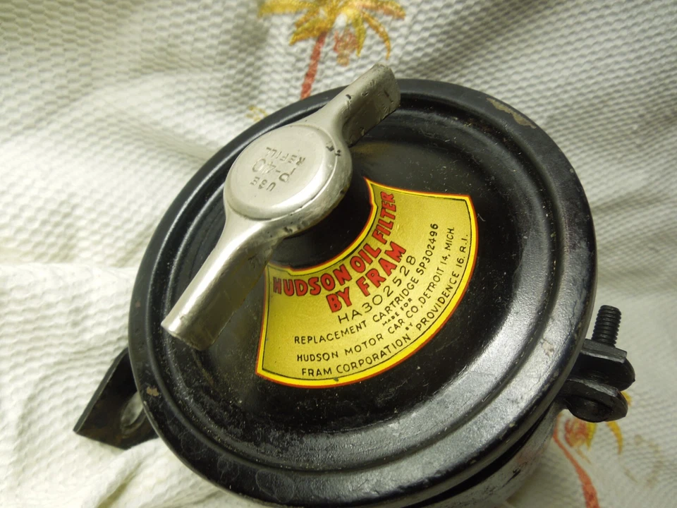 Marco de filtro de aceite original Hudson años 40 50 Essex Terraplane Hornet Jet Twin H Foto 4 de 4