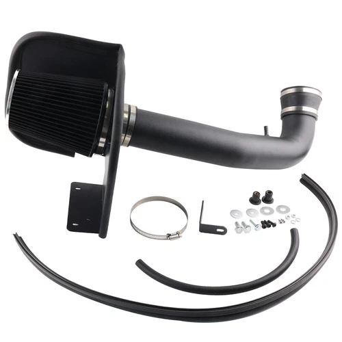 Sistema de admisión de aire frío negro protector térmico para Chevy GMC 4,8 L 5,3 L 6,0 L V8 09-13 - Imagen 8 de 10