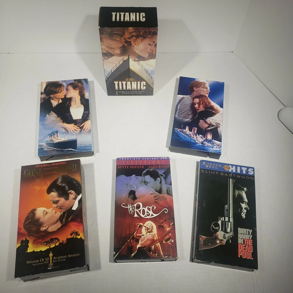 VHS #1 TITANIC, GONE WITH THE WIND, THE ROSE  & DEAD POOL  - Image 2 of 4