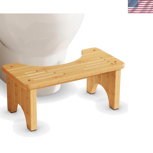 New ListingBamboo Toilet Stool, Wooden Squatting Potty Stool for Adults, 1 Pack,