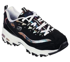 Skechers / WILD STAR / Woman's / D'Lites / Air Cooled Memory Foam / Black Multi