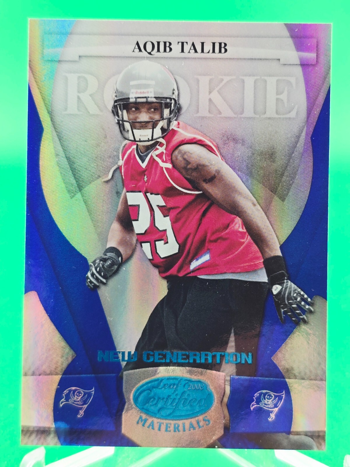 Aqib Talib Leaf Certified Materials #154 Mirror Blue Materials