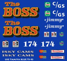THE BOSS NHRA DRAG 1/3nd Waterslide Decals