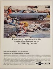 1965 Print Ad Chevelle Malibu Super Sport Coupe Chevrolet Women & Man by Stream