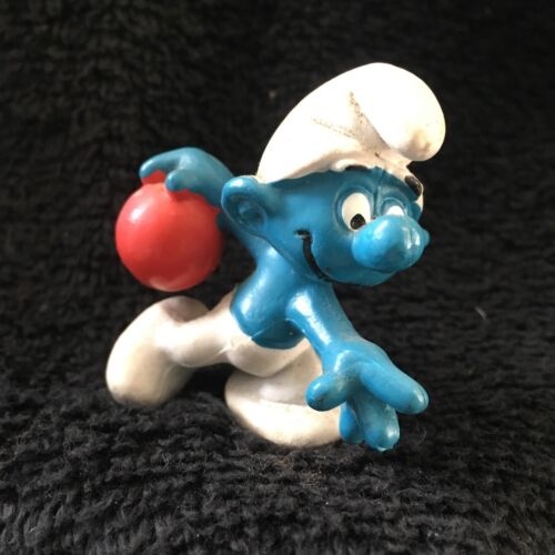 "Bowler" Smurf PVC Figure (20051) from 1979 - Picture 1 of 5