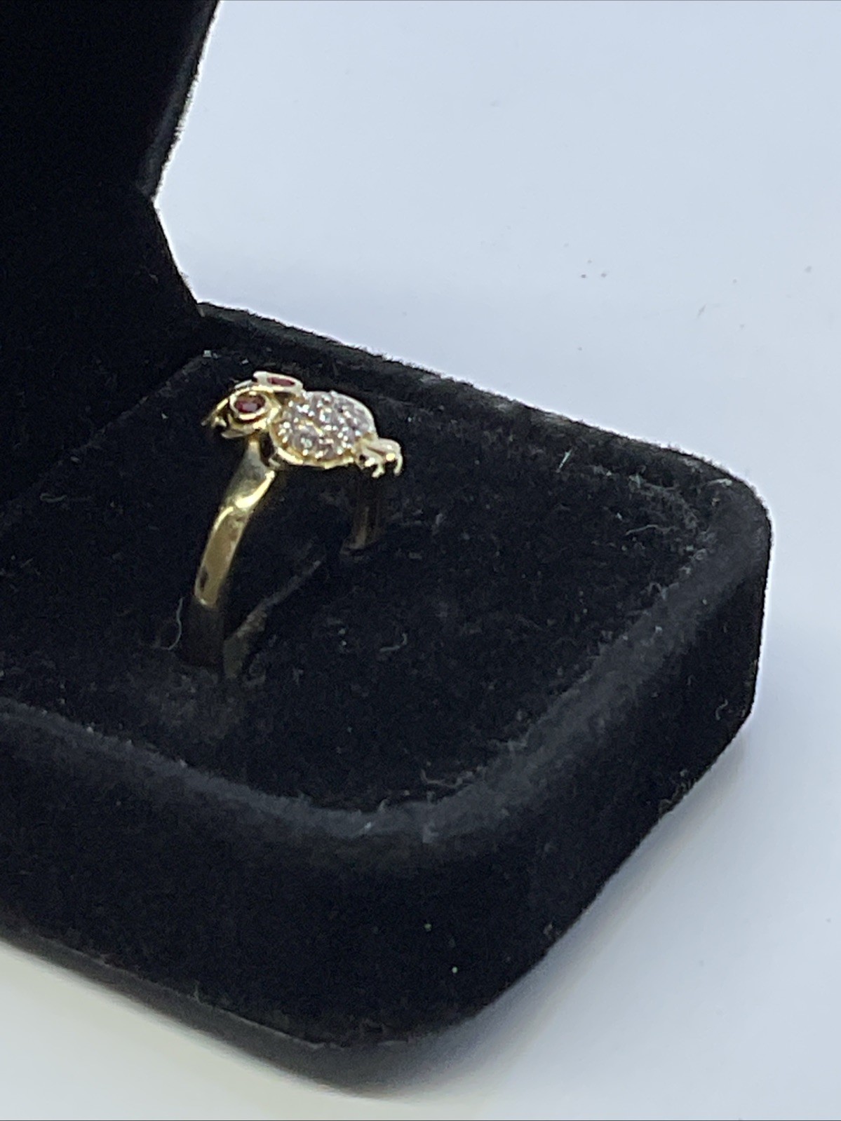 D&B Solid 14K Yellow Gold Created Ruby & White CZ… - image 21