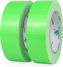 Duct Tape Heavy Duty, Green 2 Pack 9 Mil Thickness,1.5 Inches x 30 Yards,Strong