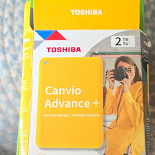 Toshiba Canvio Advance+ 2TB Portable External HDD USB 3.0 Password Yellow