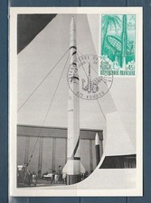 carte  1er jour  Guyane espace  fusée  973 Kourou   1970