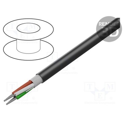 3 Stück ALPHA WIRE 25003-BK005 Leitungen