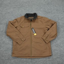 DRI DUCK Jacket Mens Large Brown Canvas Endeavor Lined Insulated Pockets 5037