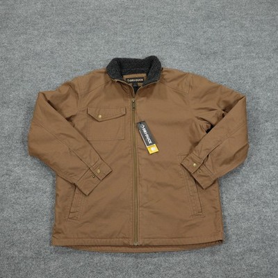 DRI DUCK Jacket Mens Large Brown Canvas Endeavor Lined Insulated Pockets 5037