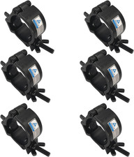 6 Pack O-Clamp Stage Lights Truss Clamp, 2" Aluminum Light Clamps, LED PAR DJ Sp