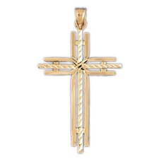 Cross Charm Pendant 14k Gold