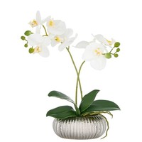 Kunstpflanze Phalaenopsis, Farbe Weiß, Inkl. Keramik-Schale, HöHe Ca. 38 Cm