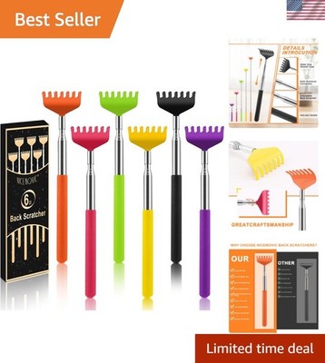 6 Pack Back Scratcher, Easter Basket Stuffers for Adults Teens, Stocking Stuf...