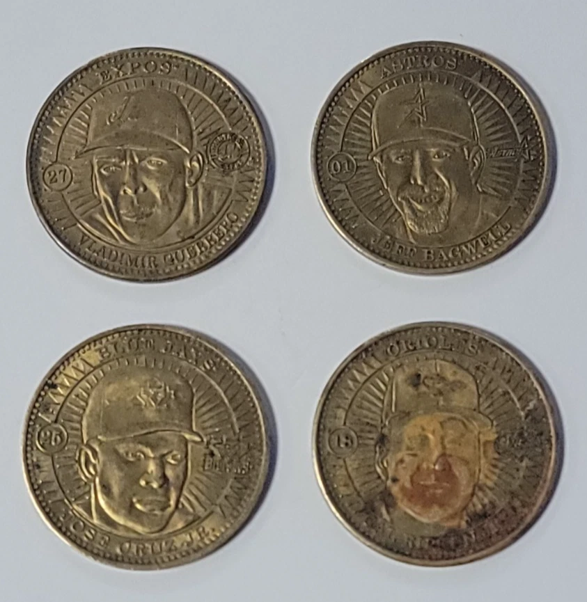 Moneda de béisbol Pinnacle Mint Collection - Bagwell, Cruz Jr, Guerrero, Ripken Jr. Foto 2 de 4