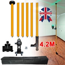 4.2M Laser Level Telescoping Pole Aluminum Alloy Telescoping Laser Pole UK