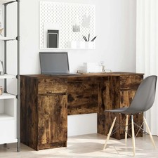 Bureau avec tiroir avec étagère avec stockage Bois d'ingénierie de Chic vidaXL v