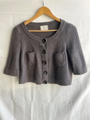 Cardigan boutonné manches 3/4 blanc cachemire Agnona taille IT 42 - Photo 1/4