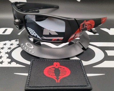 💥Custom Oakley GI Joe Cobra Gascan Sunglasses, Matte Black Frames