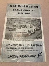 HEDNESFORD HILL RACEWAY HOT ROD GRAND CHARITY RACING PROGRAMME - 1967