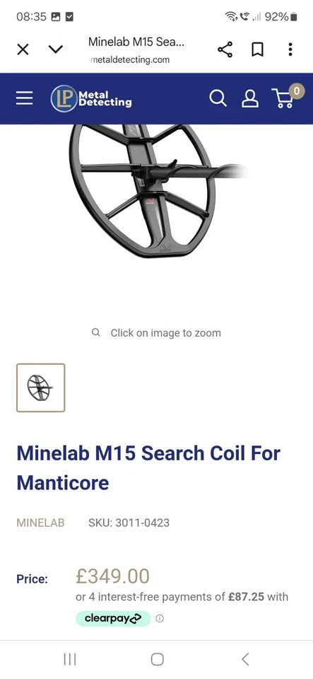 Minelab Manticore M15 Metal Detector Search Coil - Image 4 of 4