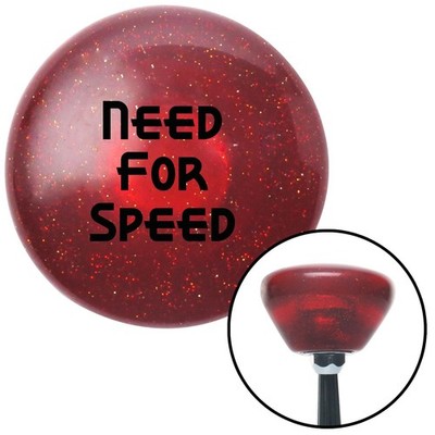 Black Need For Speed Red Retro Metal Flake Shift Knob w/ M16x1.5 Insert Shifter