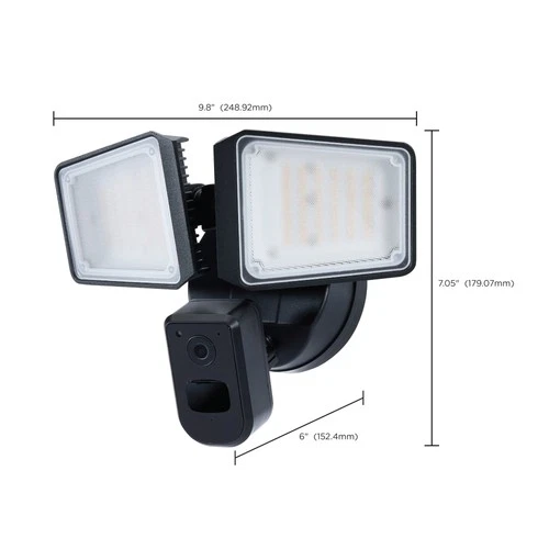 Nuvo Lighting 65/920 Double Light 9-13/16"W LED Outdoor Flood - Black - Picture 2 of 11