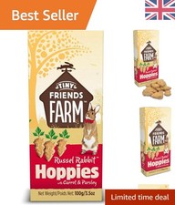 Tiny Friends Farm Russel Rabbit Hoppies - Carrot & Parsley Treats for All Breeds