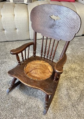 Rare Antique Victorian Style Child Size Rocking Chair