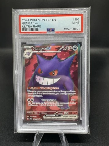 2024 POKEMON TEF EN-TEMPORAL FORCES ULTRA RARE #193 GENGAR EX PSA 9
