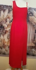 After Six by Ronald Joyce Red Evening Gown UK 10 Elegant Formal Dress