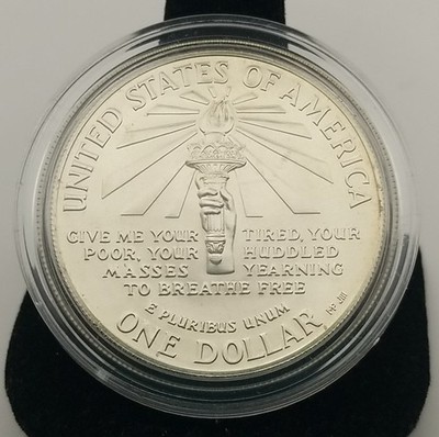 1986-P Ellis Island Proof 90% Silver Dollar #3873 | eBay