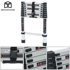 6.6/8.5FT Aluminum Telescoping Extension Ladders Lightweight Collapsible Ladders