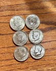 1965-69 Kennedy Half Dollars 40% Silver L0t Of 6 AU Uncertified
