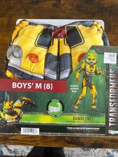 Transformers Bumblebee Costume Size Medium 8 Includes: Jumpsuit And Mask NEW