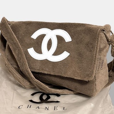 Authentic Chanel Novelty Pile Fabric Fluffy Shoulder Bag with Official Tag 