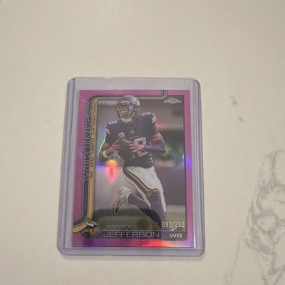 Topps 2025 Topps Chrome Justin Jefferson Vikings Purple Parallel #195 093/250