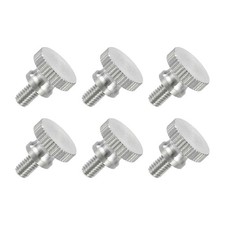 MECCANIXITY 6 PCS M4 x 8mm Flat Knurled Head Thumb Screws,304 Stainless Steel Fu