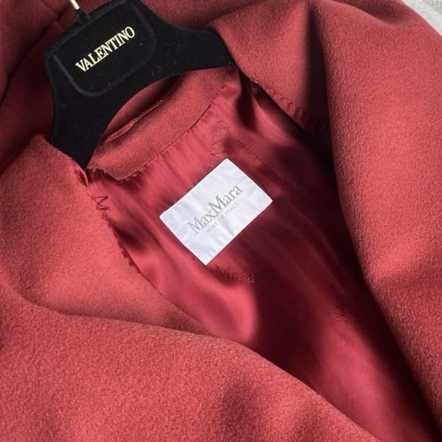 Max Mara Women's White Tag Rialto Iconic Coat Belted Coat 100% Camel Red USA2 - Picture 5 of 24