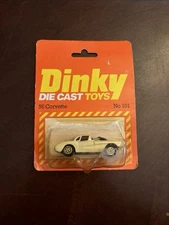 1956 Chevy Corvette Dinky Die Cast Toys #101 White and Red