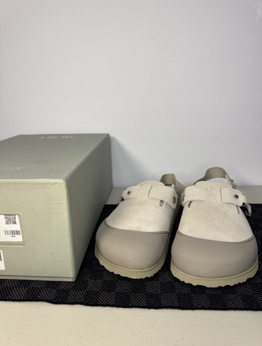Zueco Dior x Birkenstock Tokio Mule Para Hombre Talla 10 EU 43 Beige Zapatilla Clip
