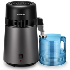 VIVOHOME Water Distiller Countertop 1.06 Gallon/4L 750W 1.1 gallon, Black