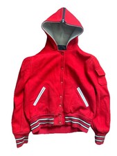 Vintage 1960s–70s Skookum 100% Virgin Wool Hooded Varsity Jacket – Made in USA