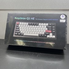 New KEYCHRON Q1 HE 75% Wireless Magnetic Switch Keyboard Nebula Linear Switch